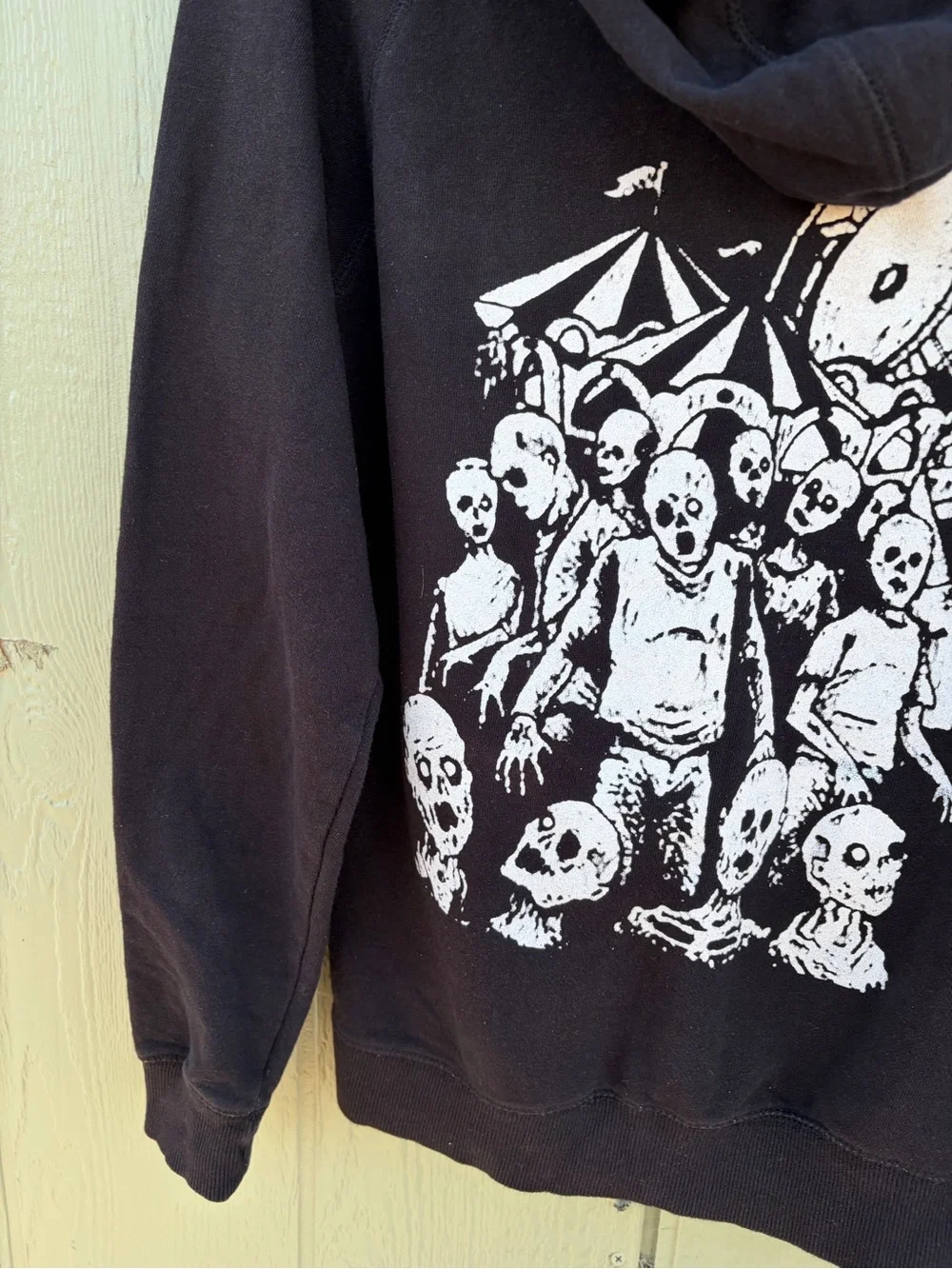 Darkla kinds Black Hooded Pullover Sweatshirt Size S
